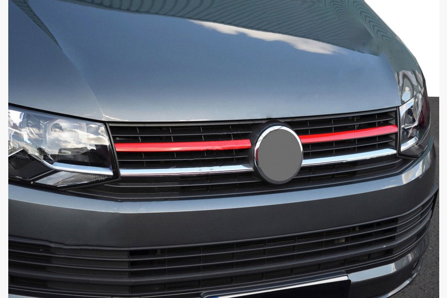 Volkswagen T6 2015-2024 Upper Grille Covers 2015-2019 (2 pcs, red) Image