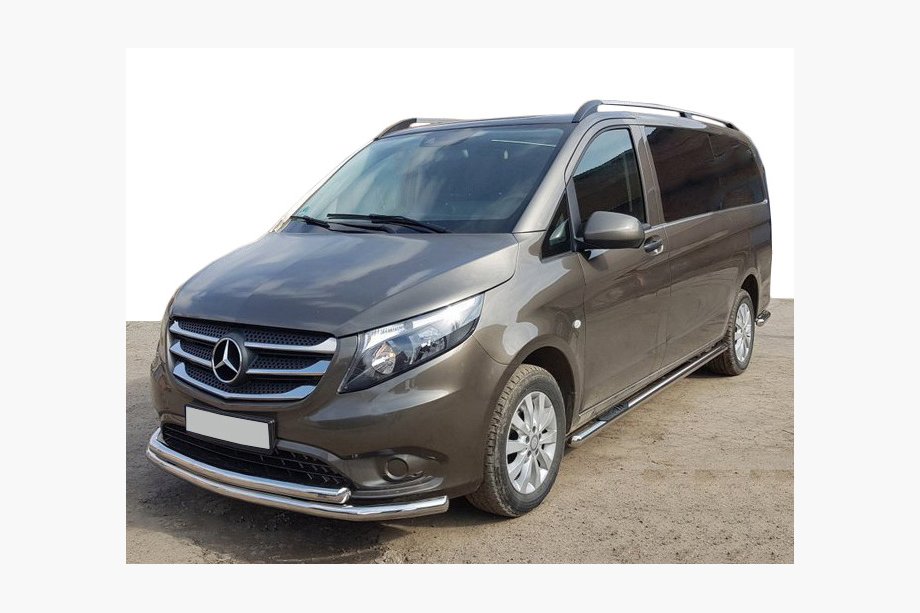 Mercedes Vito/V-class W447 2014- Front Bull Bar ST014 (Stainless Steel) Image