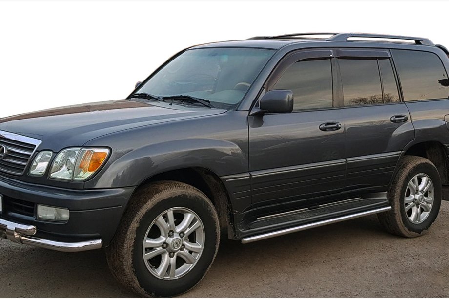 Lexus LX470 1998-2007 Side step protection (2 pcs, stainless steel) Image
