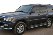 Lexus LX470 1998-2007 Side step protection (2 pcs, stainless steel) photo 1