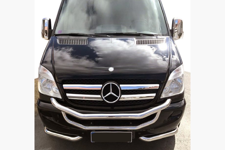 Mercedes Sprinter W906 2006–2018 Bull Bar OM3-2 (2013+, Stainless Steel) Upper Image