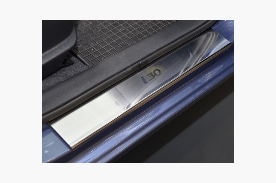 Hyundai I-30 2012-2017 Door Sill Covers Nataniko (4 pcs, Stainless Steel) Premium - 3M Tape, 0.8 mm Image
