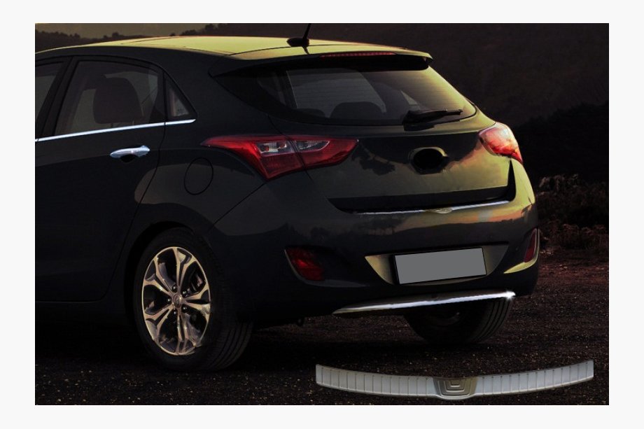 Hyundai I-30 2012-2017 Rear bumper protector upper (HB, stainless steel) Photo 1