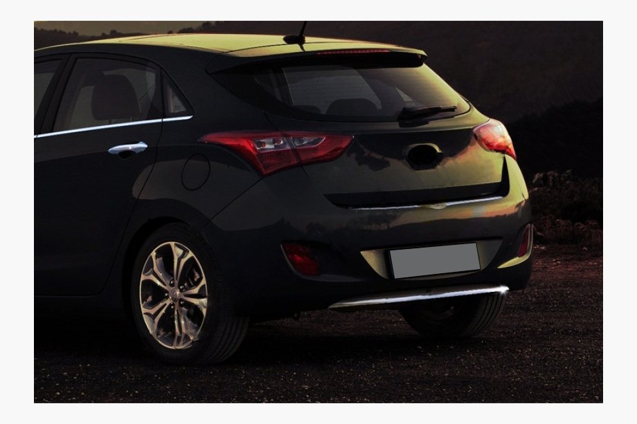 Hyundai I-30 2012-2017 Rear bumper lower trim (HB, stainless steel) Image
