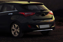 Hyundai I-30 2012-2017 Rear bumper lower trim (HB, stainless steel) photo 1