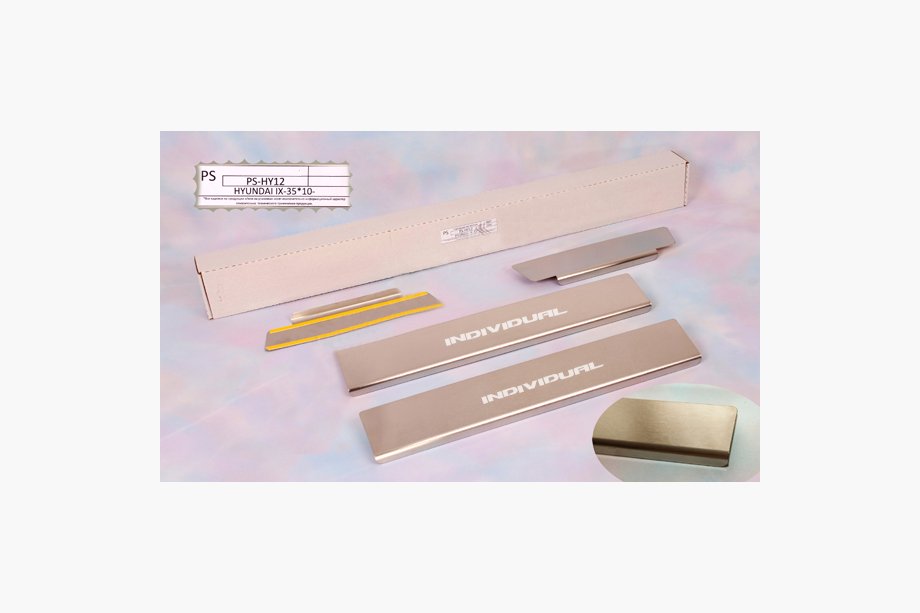 Hyundai IX-20 2010-2019 Door Sill Protectors Natanika Standard (4 pcs, Stainless Steel) Image