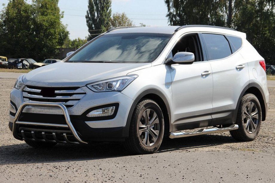 Hyundai Santa Fe 3 2012-2018 Front Bar WT003 (Stainless Steel) Image