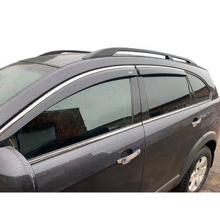 Window deflectors with chrome trim (4 pcs, Niken) Chevrolet Captiva 2006-2019 photo 1