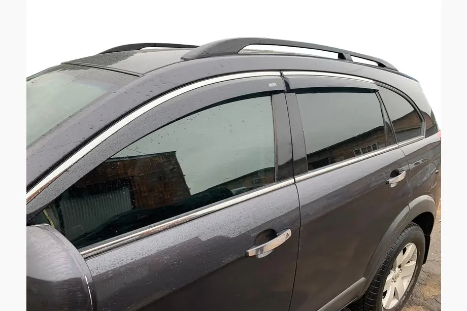 Chevrolet Captiva 2006-2019 Window deflectors with chrome trim (4 pcs, Niken) Image