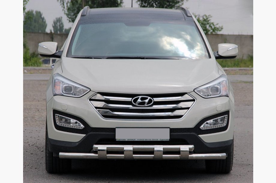Hyundai Santa Fe 3 2012-2018 Front Bar ST015 (Stainless Steel) Image