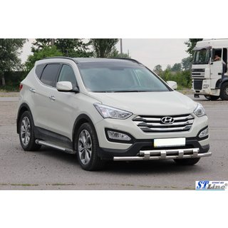 Front Bar ST015 (Stainless Steel) Hyundai Santa Fe 3 2012-2018 photo 3