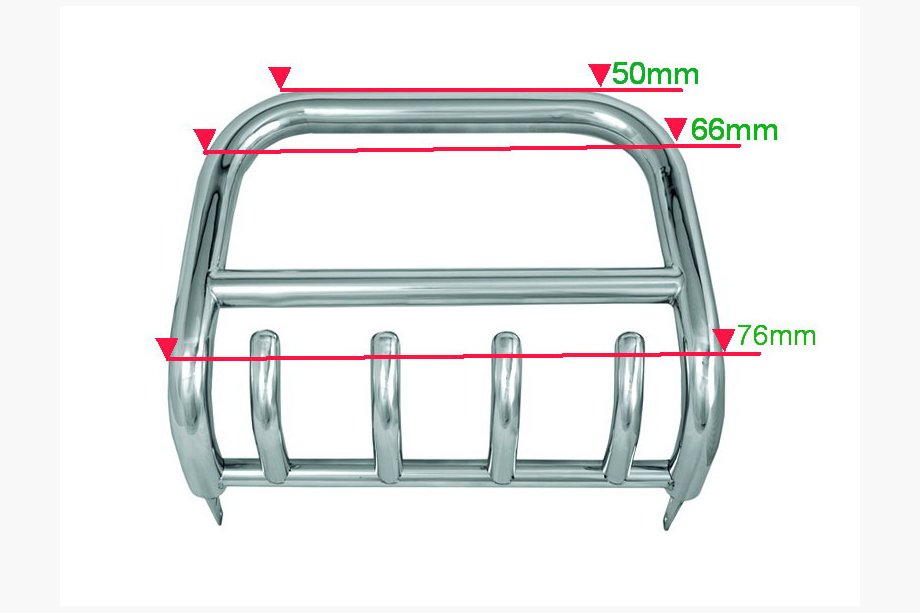 Toyota Land Cruiser Prado 150 2009-2023 Bull Bar QT006 (Stainless Steel) Image
