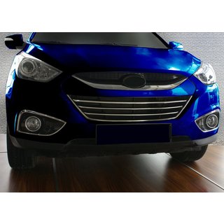 Grille trims with edging (4 pcs, stainless steel) Hyundai IX-35 2010-2015 photo 1