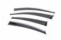 Hyundai Accent 2011-2017 Window Deflectors with Chrome SD (4 pcs, Sunplex Chrome) photo 1