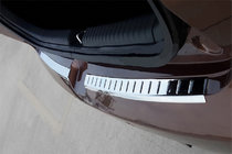 Hyundai I-20 2014-2020 Rear bumper protector OmsaLine 2014-2018 (2 pcs, stainless steel) photo 1