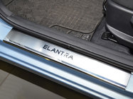 Hyundai Elantra (MD/UD) 2011-2015 Door Sill Covers Nataniko (4 pcs, Stainless Steel) Premium - 3M Tape, 0.8 mm photo 1