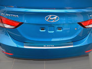 Hyundai Elantra (MD/UD) 2011-2015 Rear bumper protector with lip Nataniko (2014-2015, stainless steel) photo 1