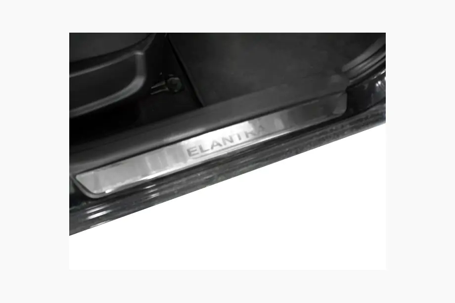 Hyundai Elantra (HD) 2006-2011 Door Sill Covers Nataniko (4 pcs, Stainless Steel) Image