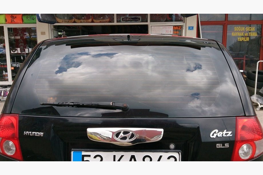 Hyundai Getz 2002- Chrome trim above license plate (2002-2006, stainless steel) Image