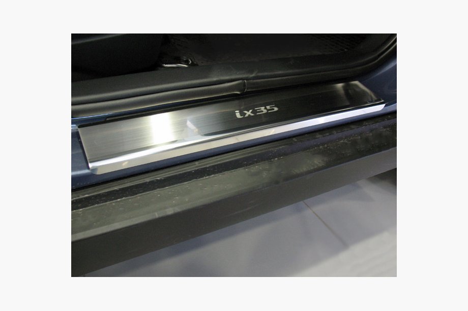 Hyundai IX-35 2010-2015 Door Sill Covers Nataniko (4 pcs, Stainless Steel) Standard - Lohmann Tape, 0.5 mm Image