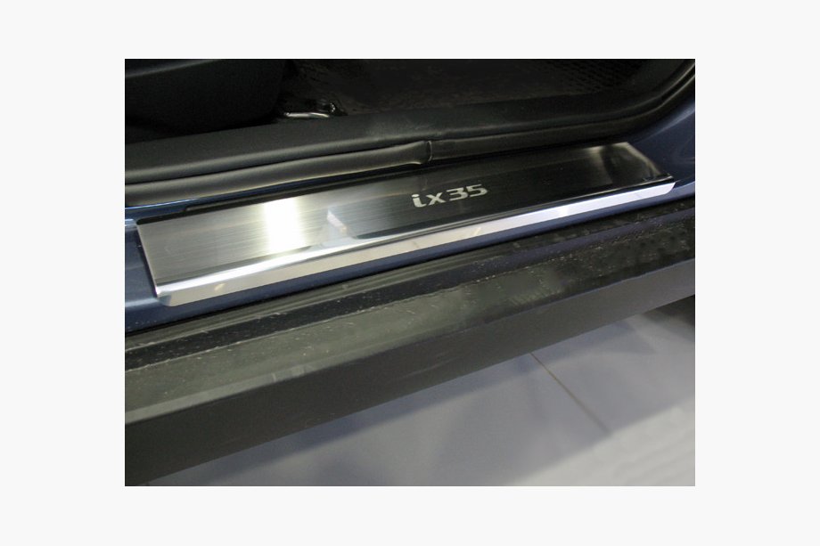 Hyundai IX-20 2010-2019 Natanika Premium Door Sill Protectors (4 pcs, Stainless Steel) Image