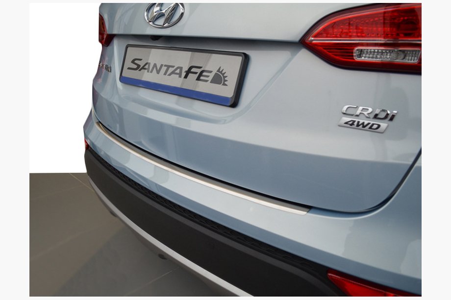 Hyundai Santa Fe 3 2012-2018 Rear bumper protector with lip Nataniko (stainless steel) Grand Santa Fe, 2012-2016 Image