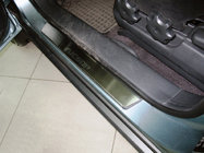 Hyundai Tucson JM 2004- Door Sill Covers Nataniko (4 pcs, Stainless Steel) Premium - 3M Tape, 0.8mm photo 1