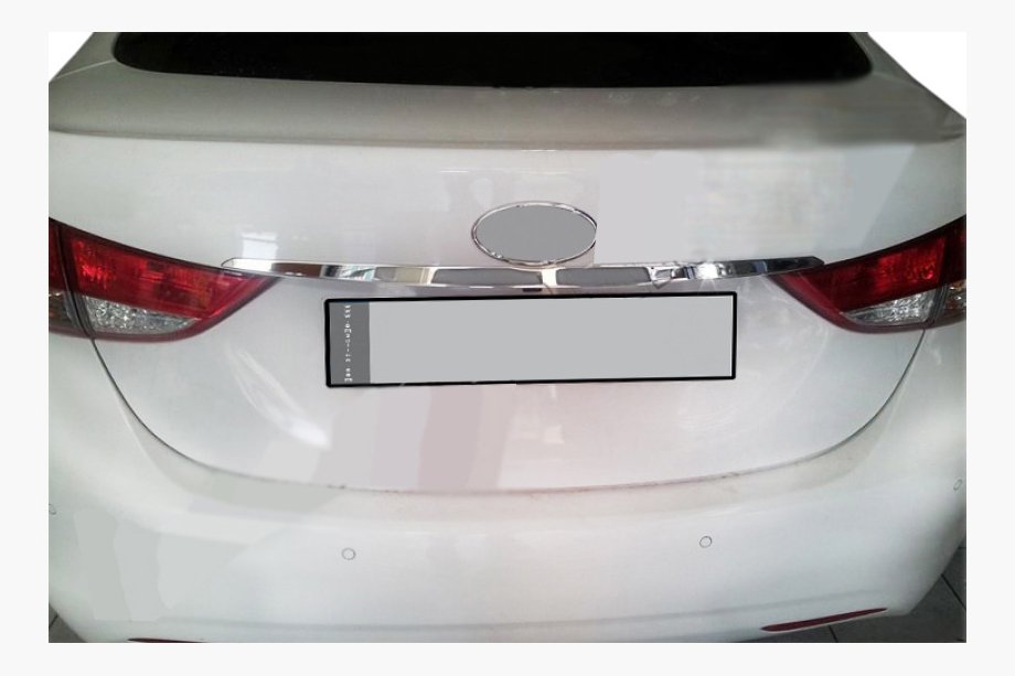 Hyundai Elantra (MD/UD) 2011-2015 Chrome trim above license plate (stainless steel) Image