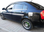 Hyundai Accent 2006-2010 Chrome Door Handle Covers (4 pcs) Carmos - Turkish Stainless Steel photo 3