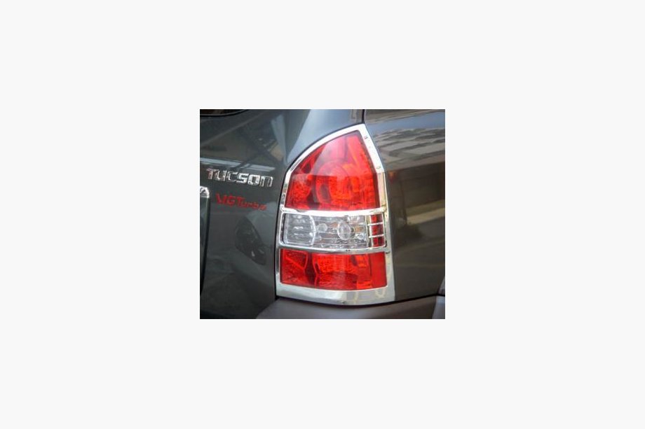 Hyundai Tucson JM 2004- Chrome Tail Light Covers (2 pcs, Plastic) Image
