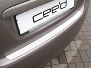 Kia Ceed 2007-2012 Rear Bumper Protector Nataniko (HB, Stainless Steel) photo 1