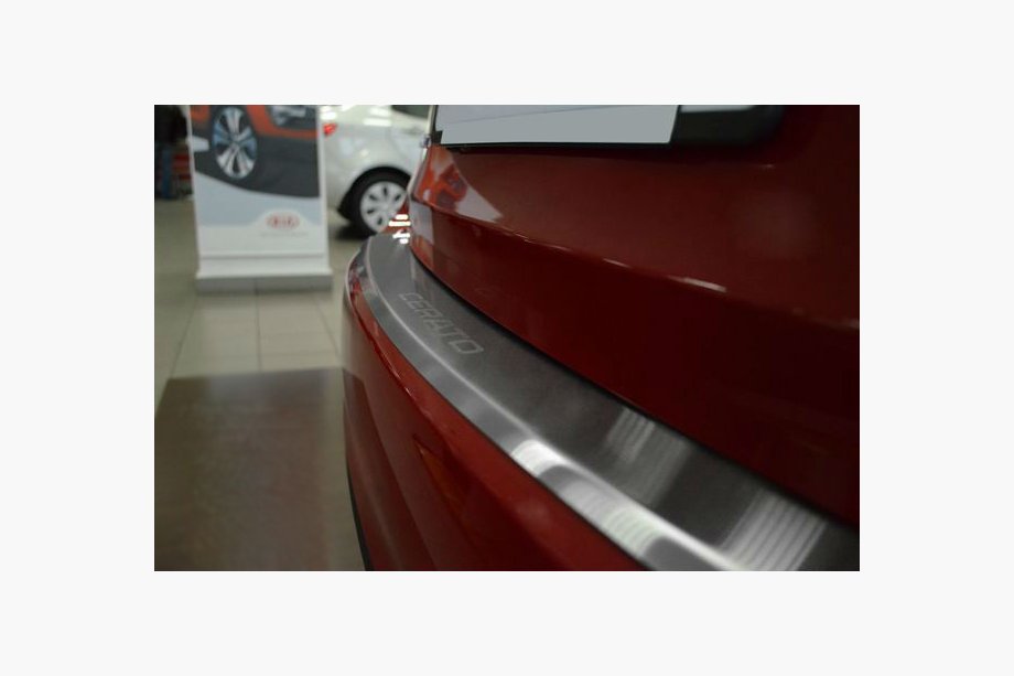 Kia Cerato 3 2013-2018 Rear bumper protector with lip Nataniko (stainless steel) Image