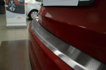 Kia Cerato 3 2013-2018 Rear bumper protector with lip Nataniko (stainless steel) photo 1