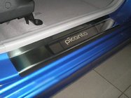 Kia Picanto 2016- Door Sill Protectors Natanko Premium (4 pcs, Stainless Steel) photo 1