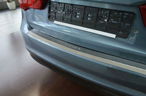 Kia Rio 2012-2017 Rear bumper protector with lip NataNika (stainless steel) photo 1