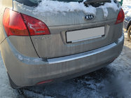 Kia Venga 2010-2019 Rear bumper protector with lip Natanika (stainless steel) photo 1