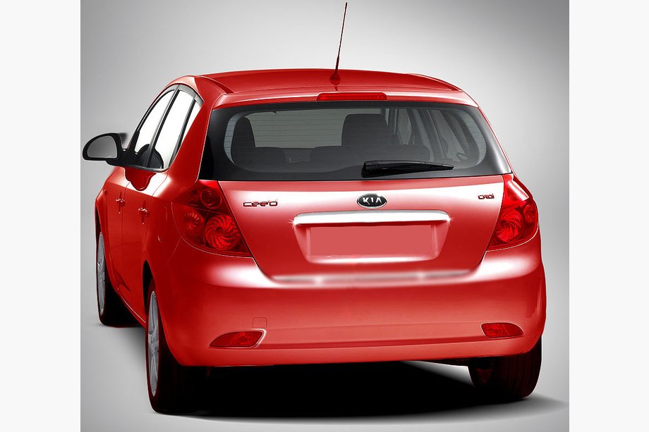 Kia Ceed 2007-2012 Trunk trim above license plate (HB, stainless steel) Image