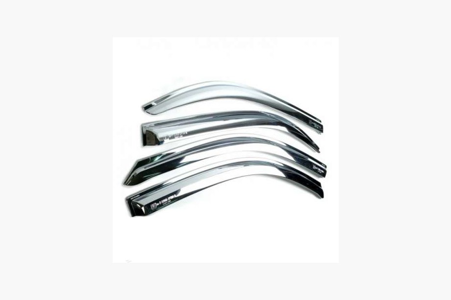 Chevrolet Lacetti 2003-2024 Chrome Window Deflectors HB (4 pcs, Korea) Image