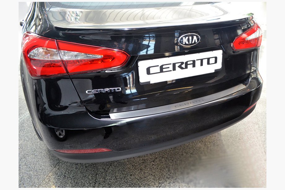 Kia Cerato 3 2013-2018 Rear bumper protector Natanika (stainless steel) Image