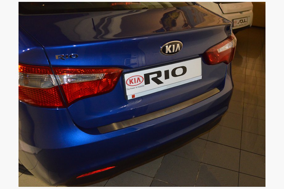 Kia Rio 2012-2017 Rear Bumper Protector Nataniko (Stainless Steel) Image