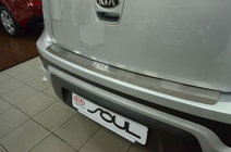 Kia Soul II 2013-2018 Rear bumper protector with lip Natanika (stainless steel) photo 1