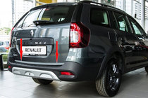 Renault Logan MCV 2013-2022 Trunk trim stainless steel OmsaLine - Italian Stainless Steel photo 1