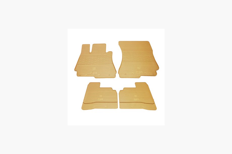 Mercedes S-class W221 2005-2013 Beige Rubber Floor Mats (4 pcs, Stingray Premium) Image