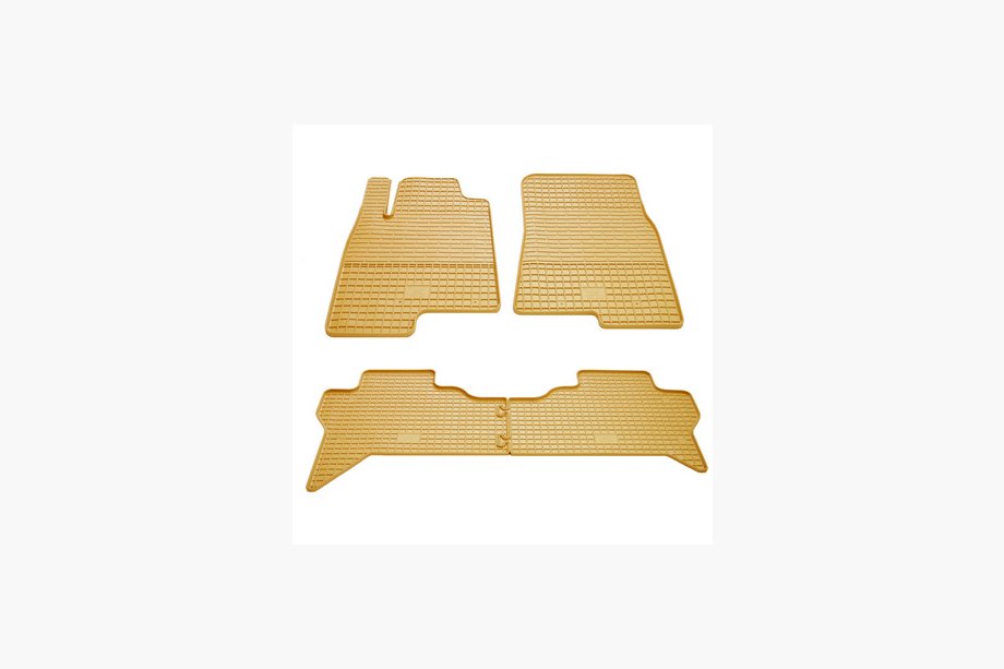 Mitsubishi Pajero Wagon III 1999-2006 Beige Rubber Floor Mats (4 pcs, Stingray Premium) Image