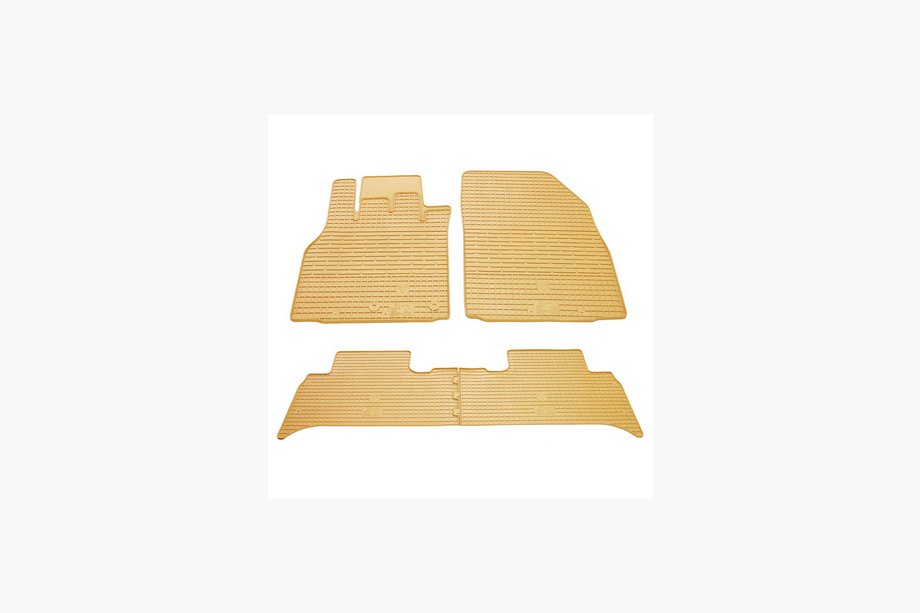 Renault Scenic/Grand 2009-2016 Beige Rubber Floor Mats (4 pcs, Stingray Premium) Image