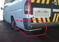 Mercedes Sprinter W901/902/903/904/905 1995–2006 Rear Corner Bars AK-SO (Stainless Steel) photo 1