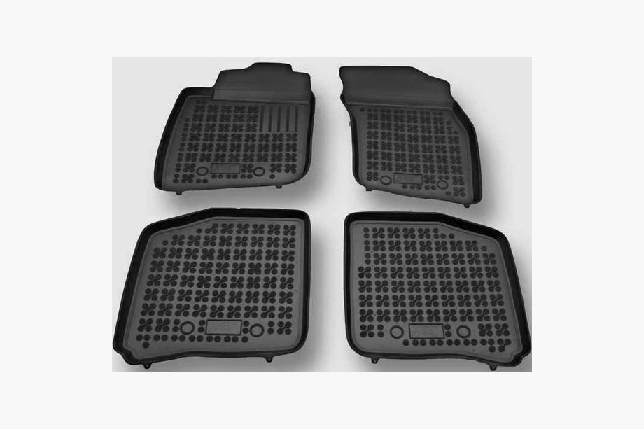 Volkswagen Caddy 2004-2010 Rubber floor mats with edge (4 pcs, RezavPlast) Image