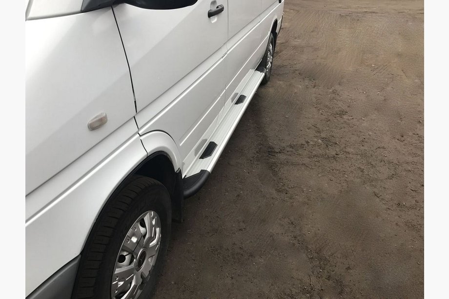 Mercedes Sprinter W901/902/903/904/905 1995–2006 Side Steps Bosphorus OLD Grey (2 pcs, Aluminum) Image