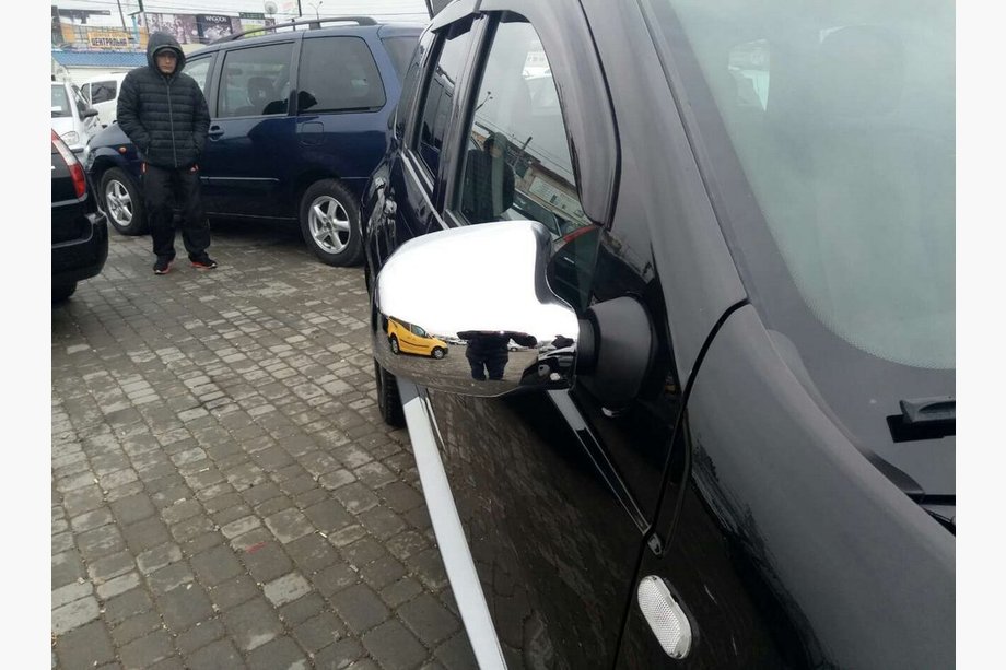 Renault Duster 2008–2017 Chrome Mirror Covers (2 pcs) V-2 Carmos - Turkish Stainless Steel Photo 2