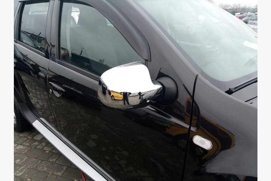 Renault Duster 2008–2017 Chrome Mirror Covers (2 pcs) V-2 Carmos - Turkish Stainless Steel Photo 6